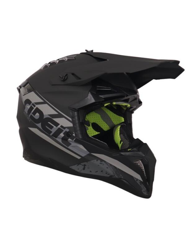 CASCO MOTO MX RIDEIT MATRIX NEGRO GRIS T/XL A